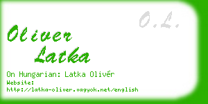 oliver latka business card